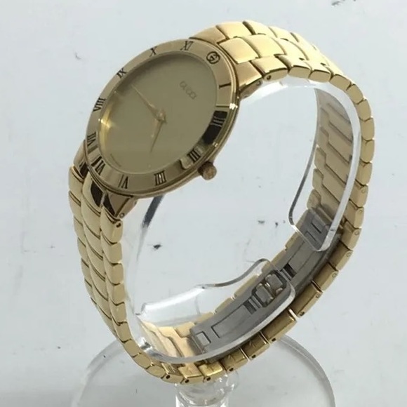 Men’s Gold Plated Gucci Quartz Watch Swiss made - Picture 2 of 2
